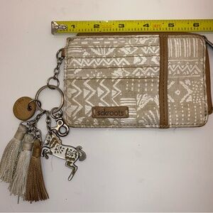 Sakroots Tribal Geometrics Card Wallet With Keychain